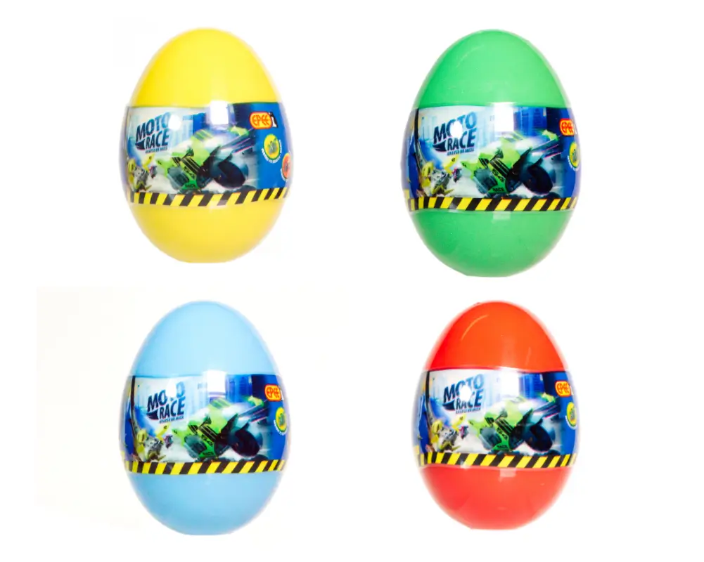 Moto Race – Kraksa na maksa – Motorek 6 cm w jajku, 4 ass.