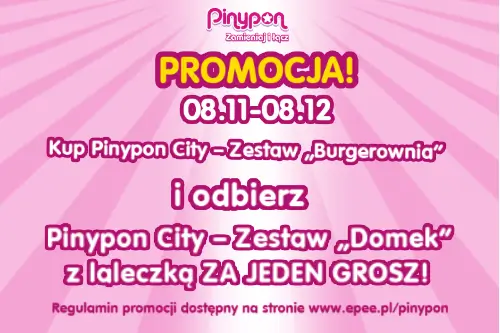 PROMOCJA! ZESTAW PINYPON CITY „DOMEK” ZA 1 GROSZ!