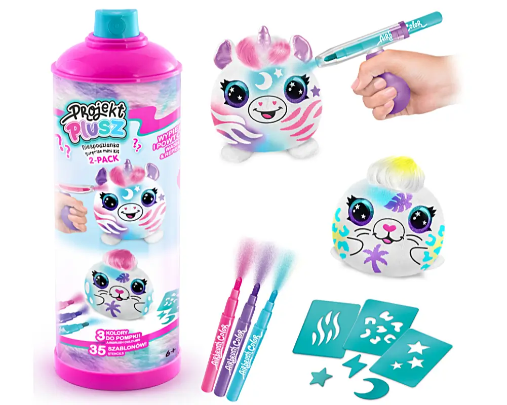 Projekt Plusz – Niespodzianka – Plusz z akcesoriami w tubie – 2-pack