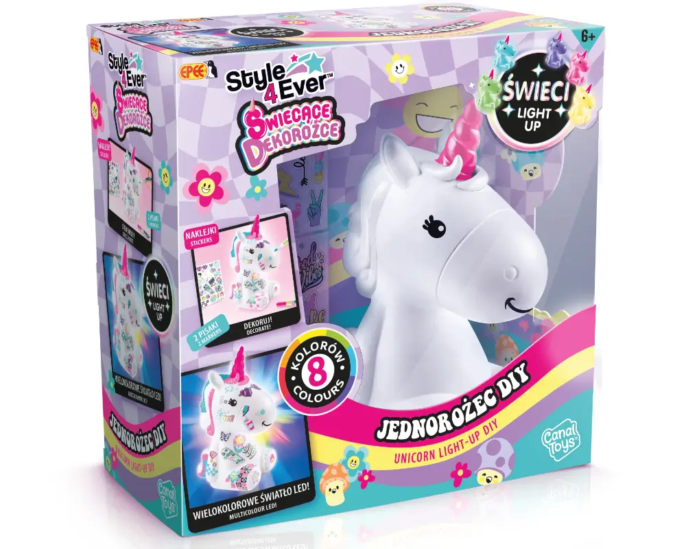 swiecace dekorozce jednorozec diy opak ep60046