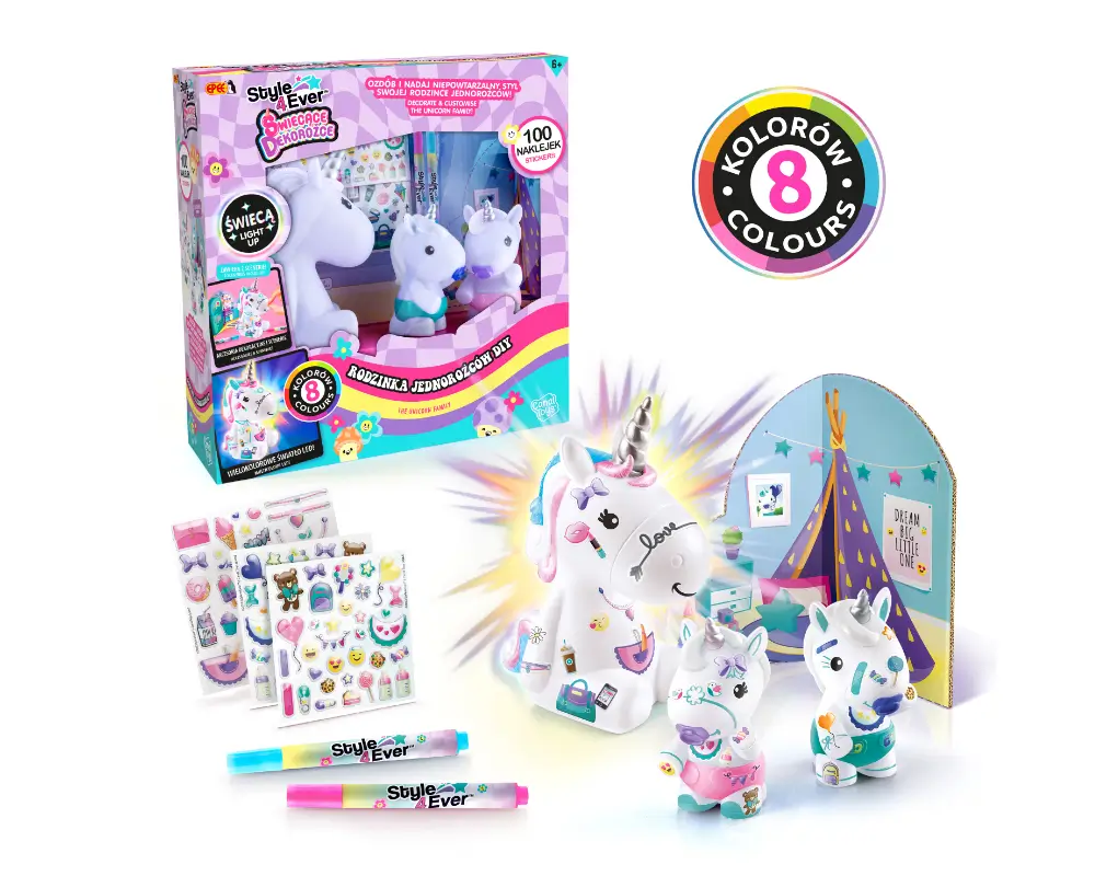 Świecące Dekorożce – Rodzinka jednorożców DIY