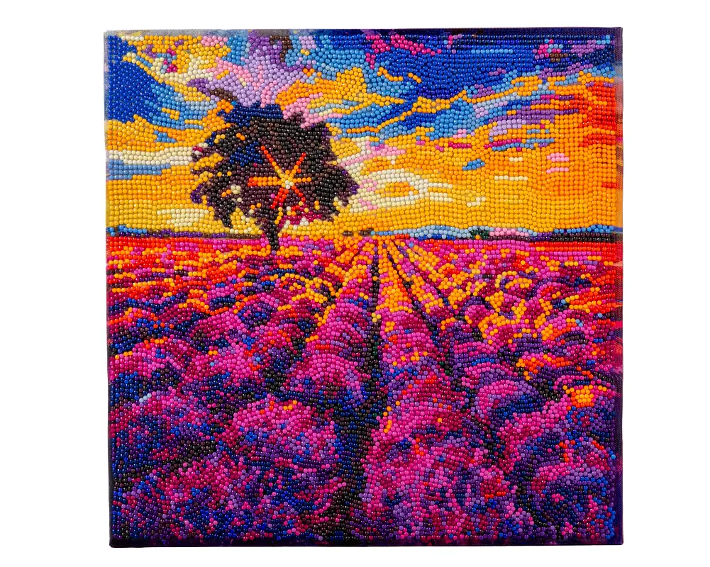 crystal art obraz lawendowe pole bez opak cas obraz.mix