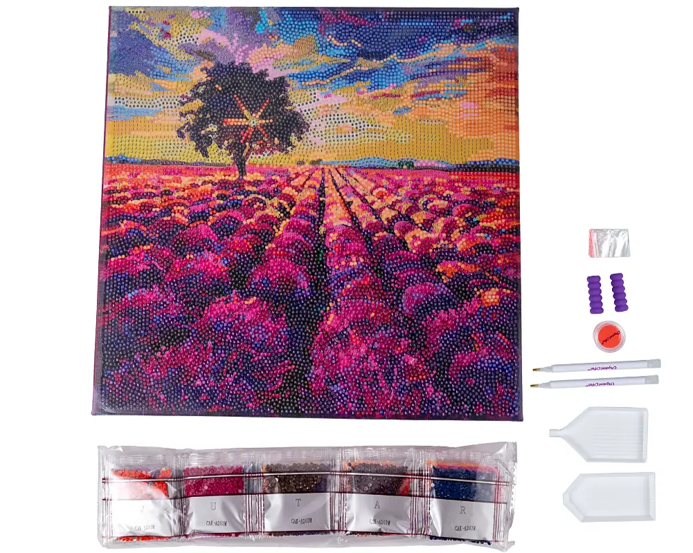 crystal art obraz lawendowe pole zawartosc cas obraz.mix