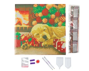 crystal art obraz spiacy labrador zawartosc cas obraz.mix