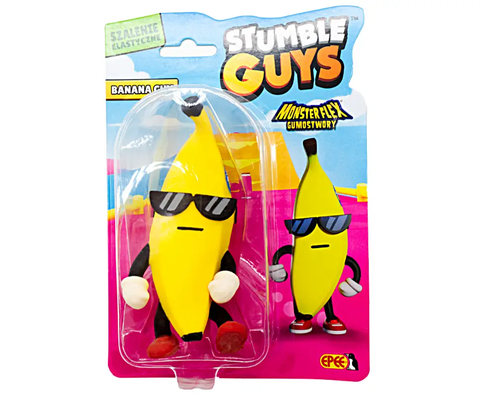 Stumble Guys figurki, 14 postaci, Monsterflex Gumostwory – Banana Guy