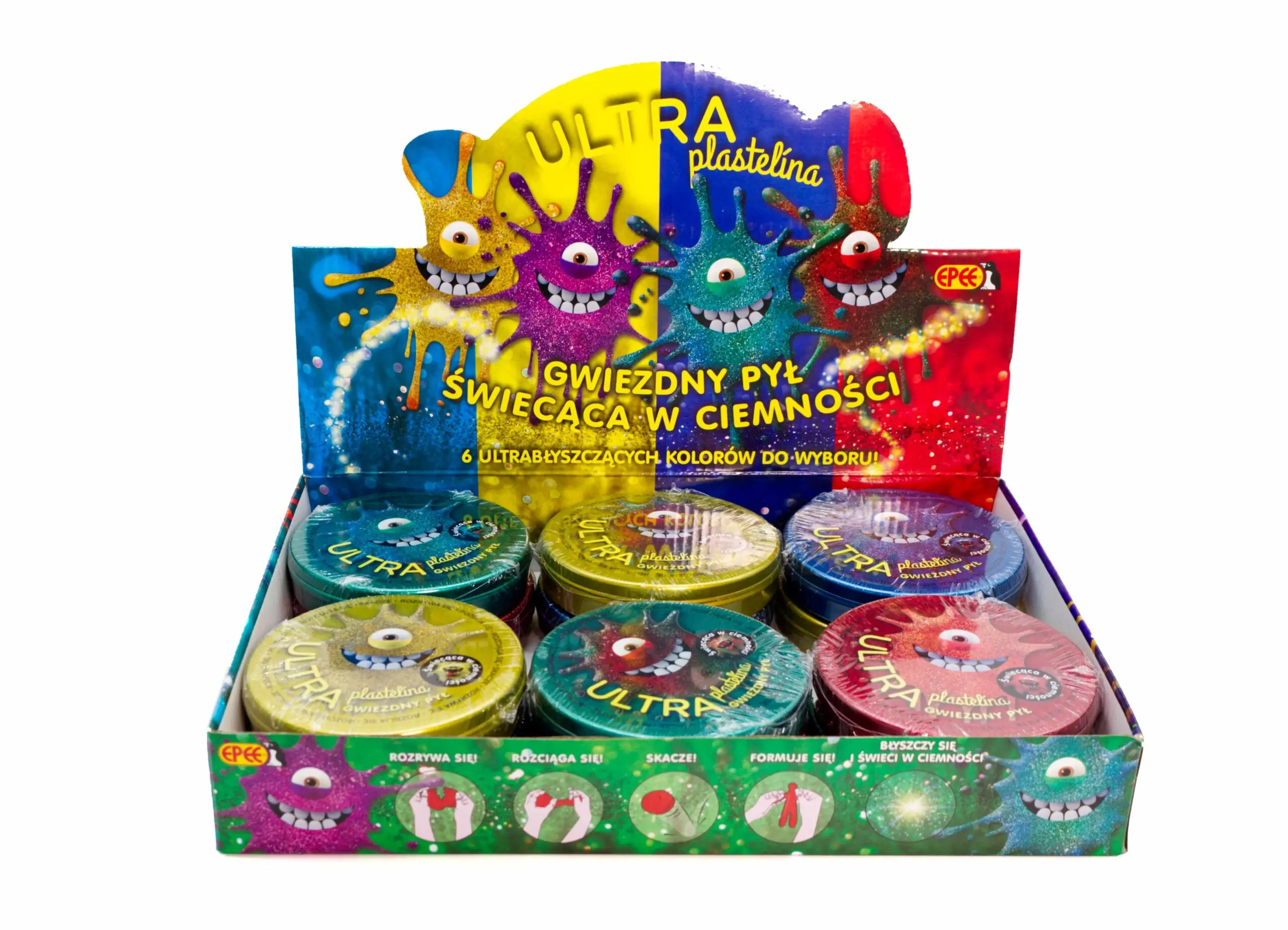 UltraPlastelina - Gwiezdny Pył Świecący w Ciemności 6 ass. - obrazek 7