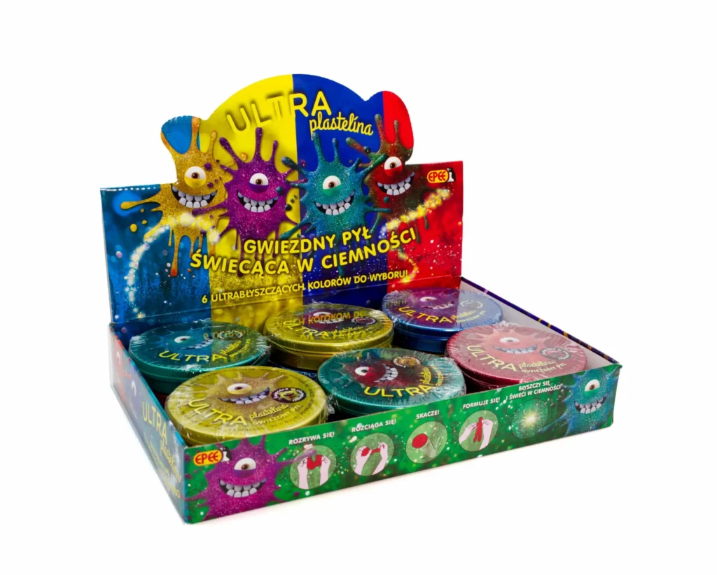 UltraPlastelina - Gwiezdny Pył Świecący w Ciemności 6 ass.