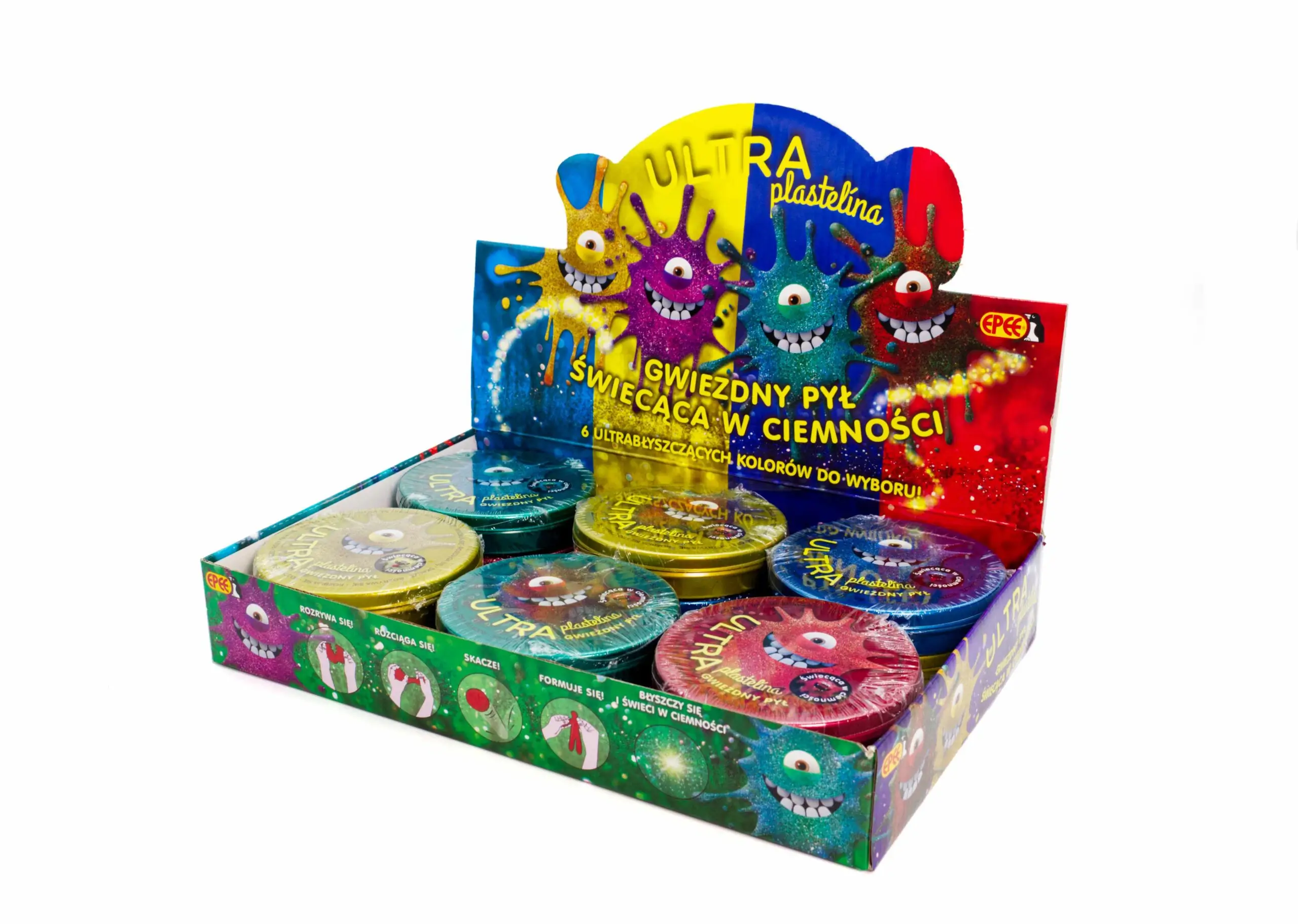 UltraPlastelina - Gwiezdny Pył Świecący w Ciemności 6 ass. - obrazek 9