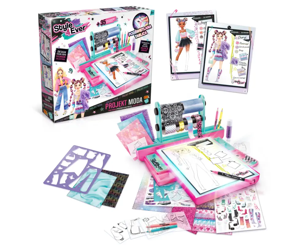 projekt moda pracownia z podswietlana tablica kompozycja ep60475